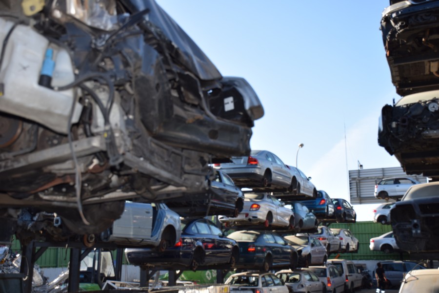 Plano detalle del desguace de coches del Grupo Braceli en Alicante.