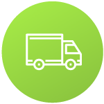 Logotipo de servicio de gestión de residuos transporte y logística.